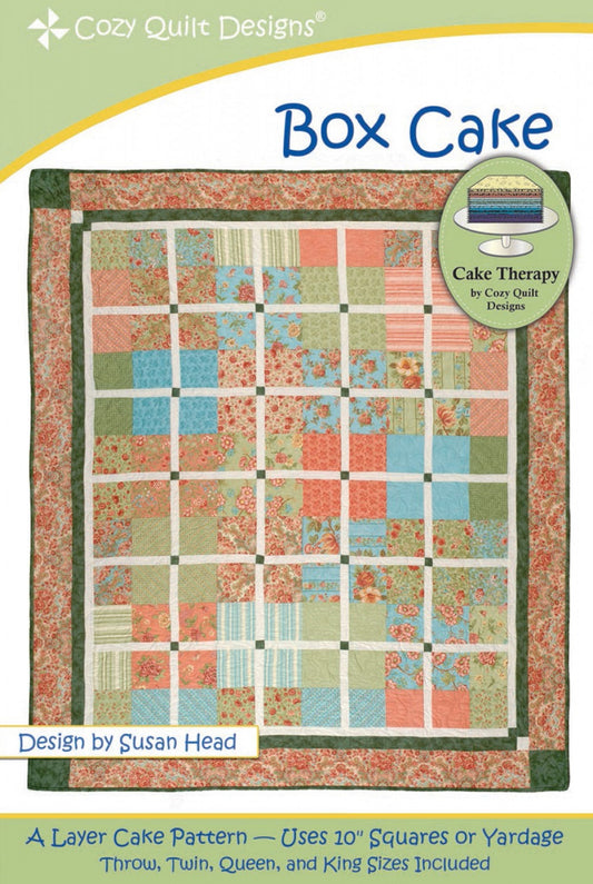 Box Cake Quilt Pattern by Cozy Quilt Designs-4 Sizes included