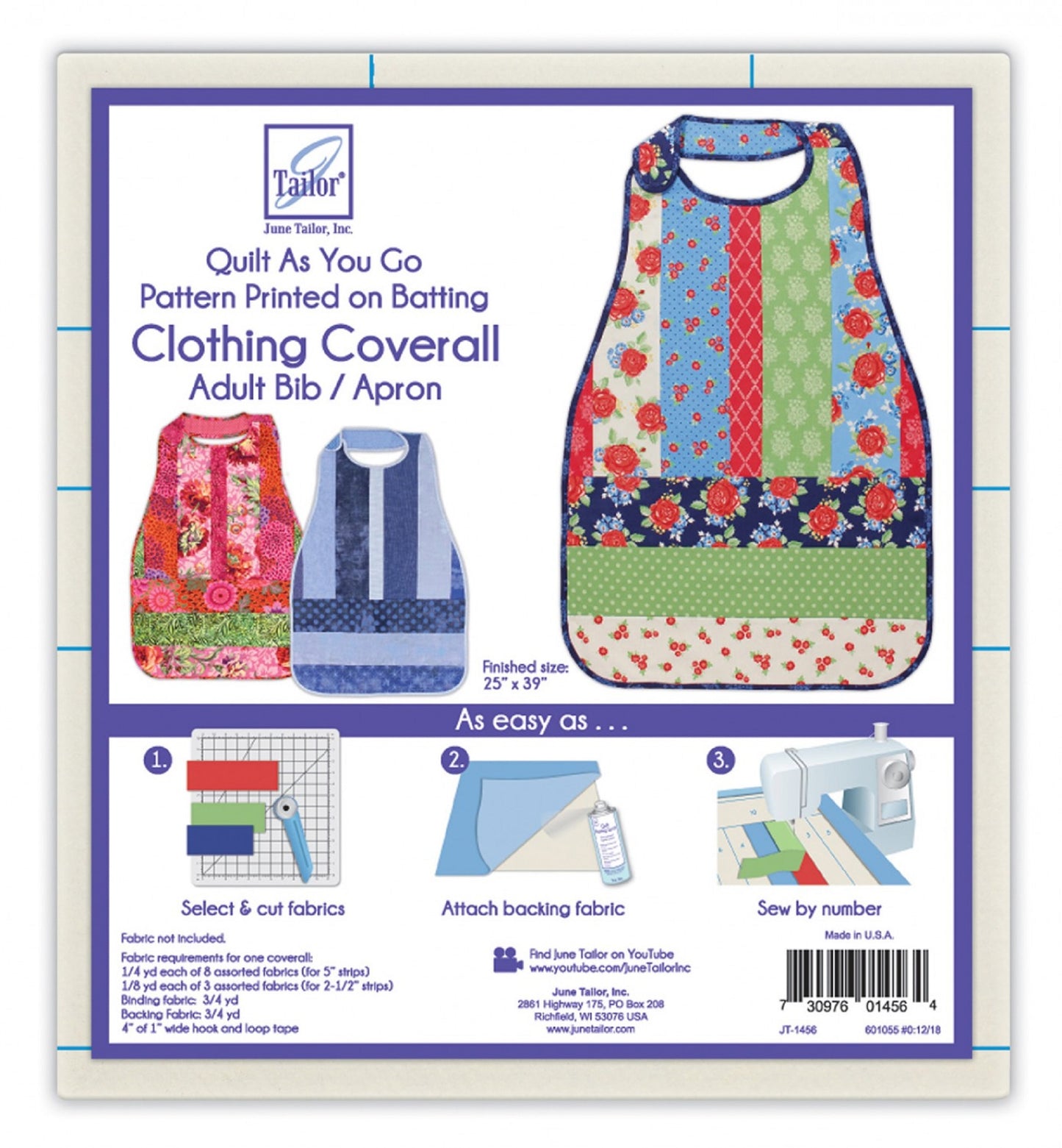 Clothing Coverall-Adult Bib/Apron-Quilt As You Go-June Tailor