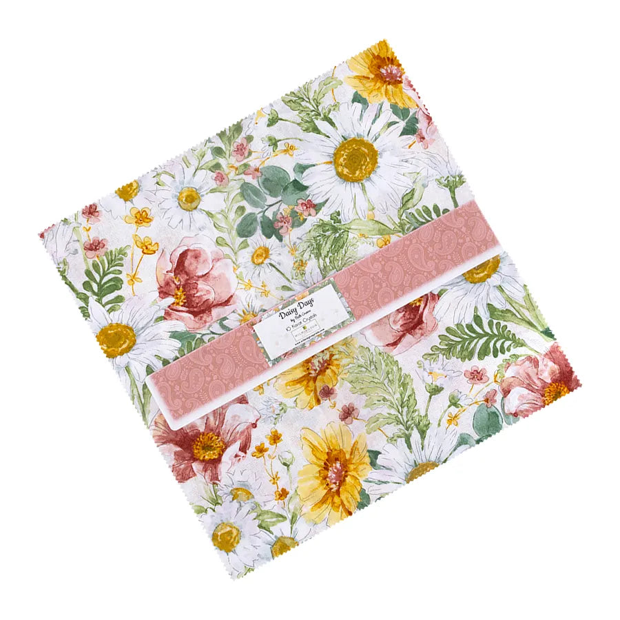 Daisy Days Layer Cake-40-10 Inch Squares-Wilmington Prints