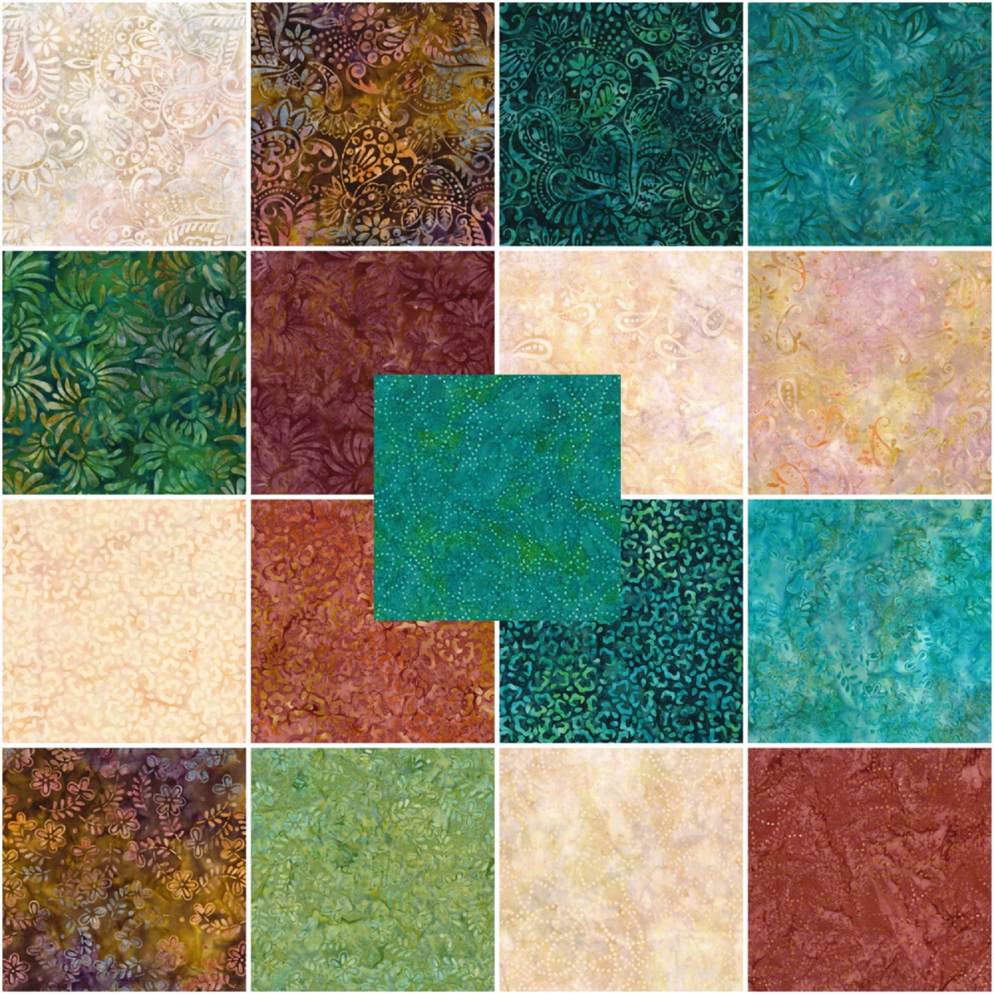 Copper Mountain Charm Pack-Wilmington Prints-Batik Prints-42 5"-Squares