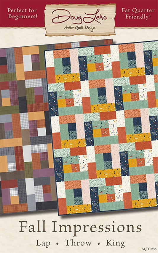 Fall Impressions Quilt Pattern by Antler Quilt Design-Beginner Friendly-3 Sizes