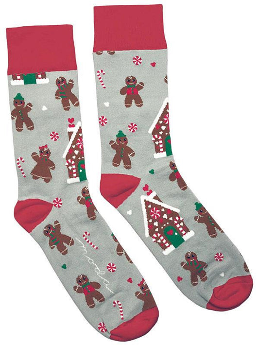 Gingerbread House Socks-Moda Fabrics-One Size Fits Most