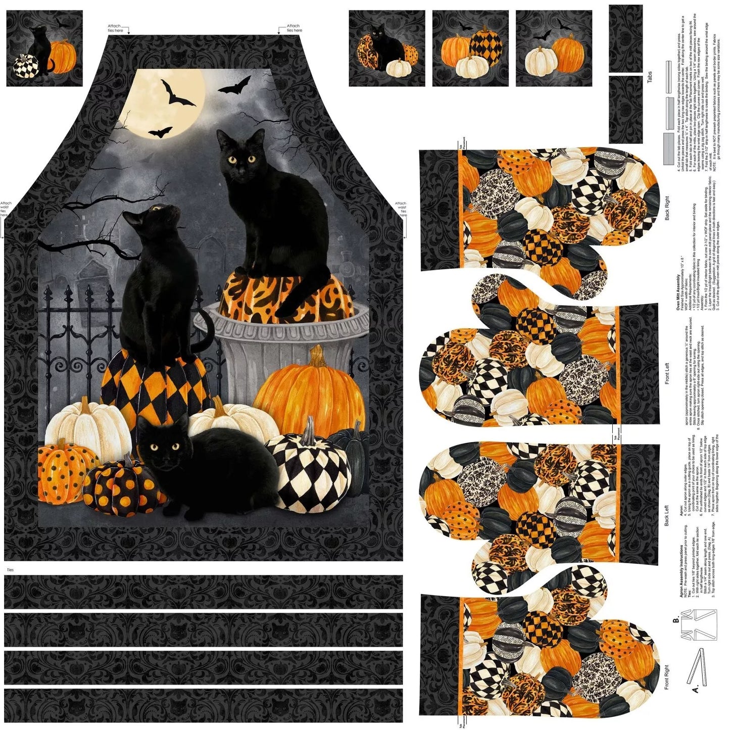 Hallow's Eve Apron Panel by Northcott Fabrics