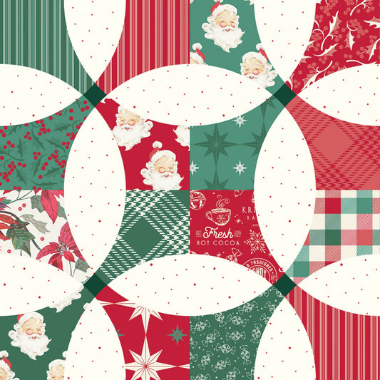 Christmas Cheater Quilt Top by Riley Blake-BTY-Reds & Greens