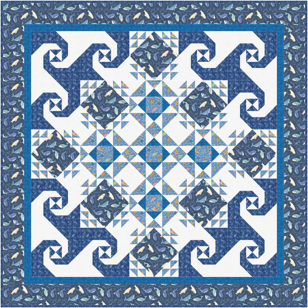 Ocean Too Quilt Pattern-Bound To Be Quilting-Confident Beginner