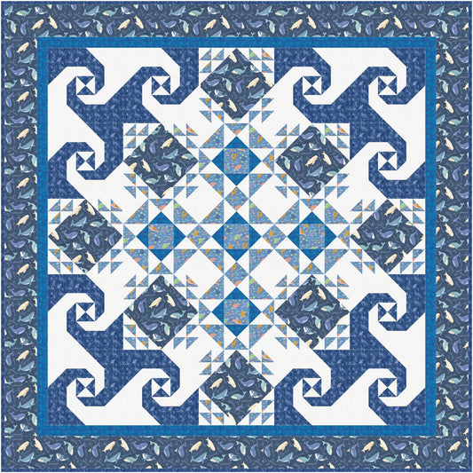 Ocean Too Quilt Pattern-Bound To Be Quilting-Confident Beginner