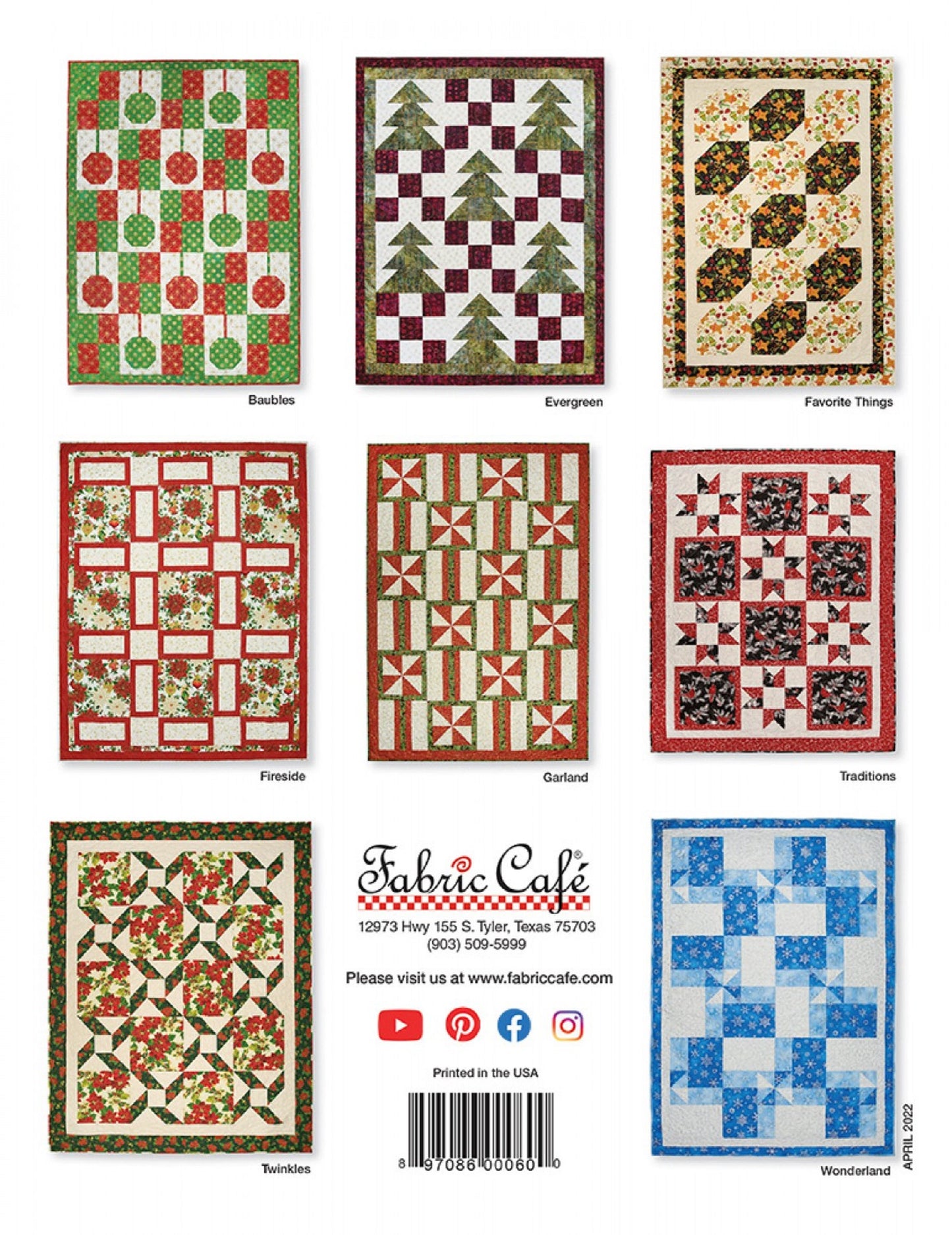 Make it Christmas With 3 Yards-8 Quilts-Fabric Cafe