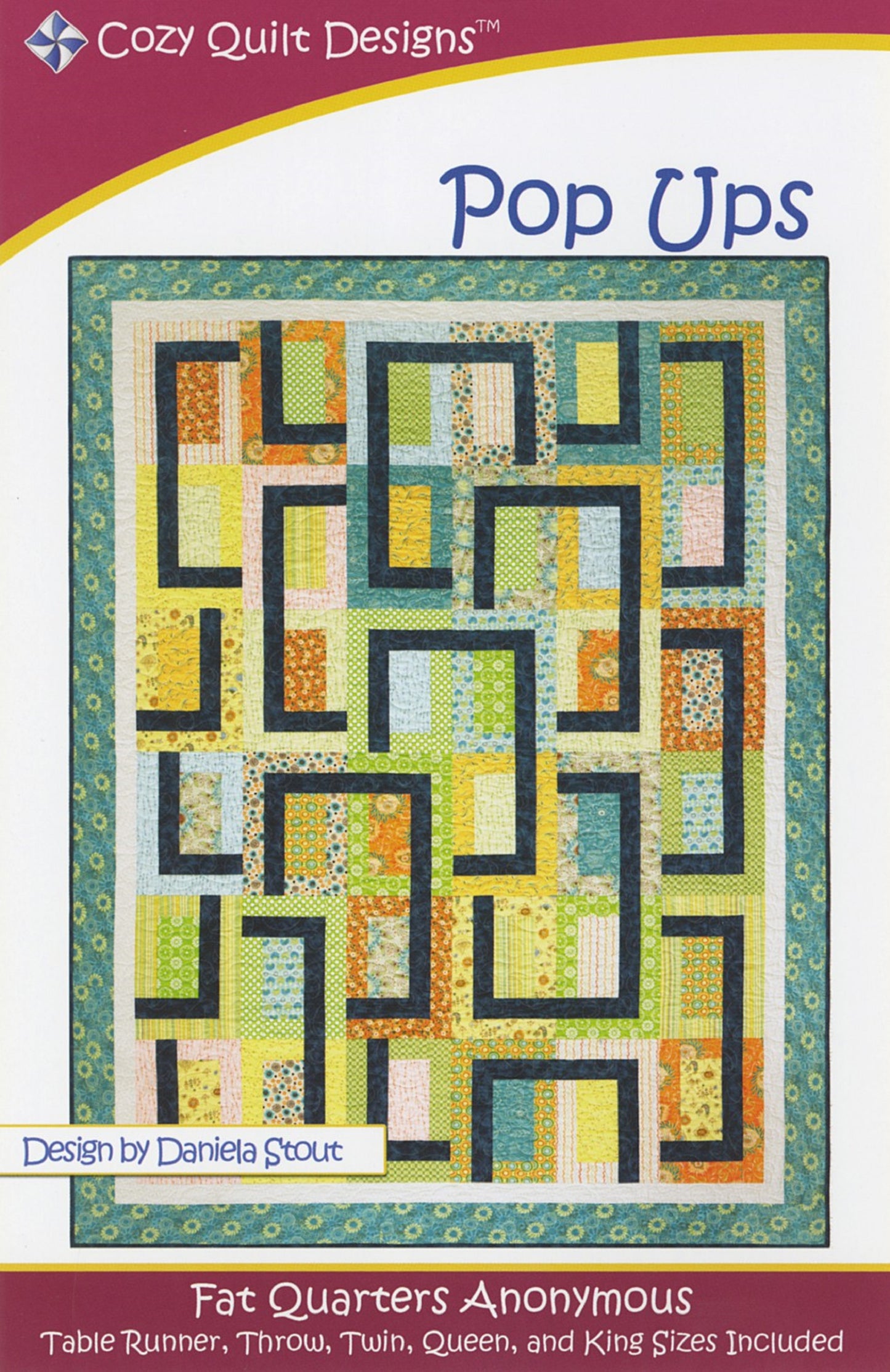 Pop Ups Quilt Pattern by Cozy Quilt Designs - 5 Sizes Incl.