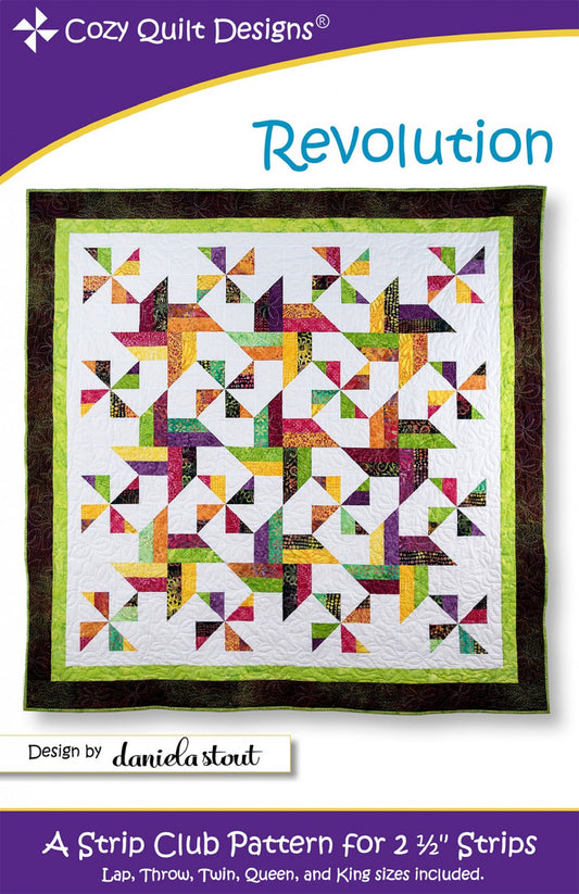 Revolution Quilt Pattern by Cozy Quilt Designs-5 Sizes Included