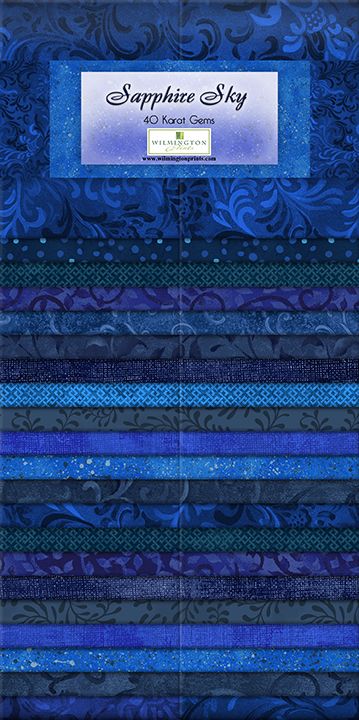 Jelly Roll-Sapphire Sky-40-2-1/2 inch Strips-Wilmington Prints