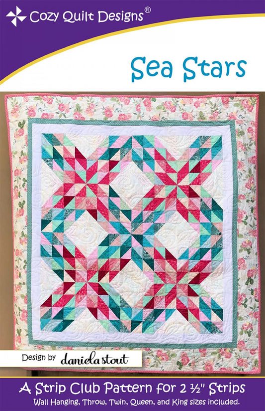 Sea Stars Quilt Pattern by Cozy Quilt  Designs-5 Sizes Included