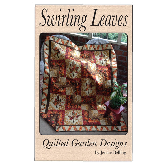 Swirling Leaves Quilt Pattern by Quilted Garden Designs