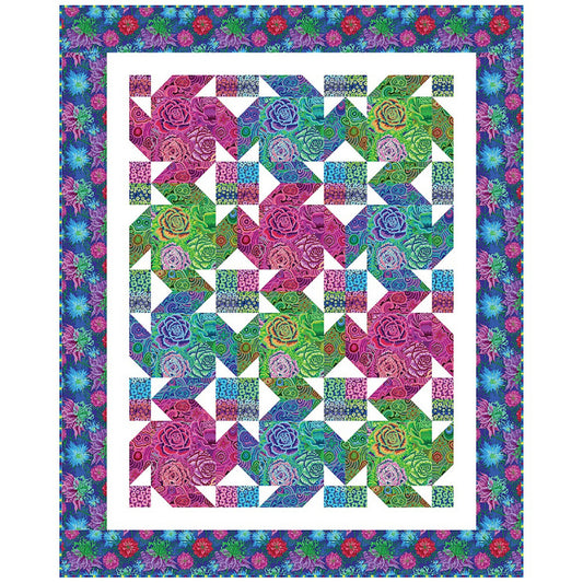 Wild Garden Quilt Kit by Benartex-51" x 61"