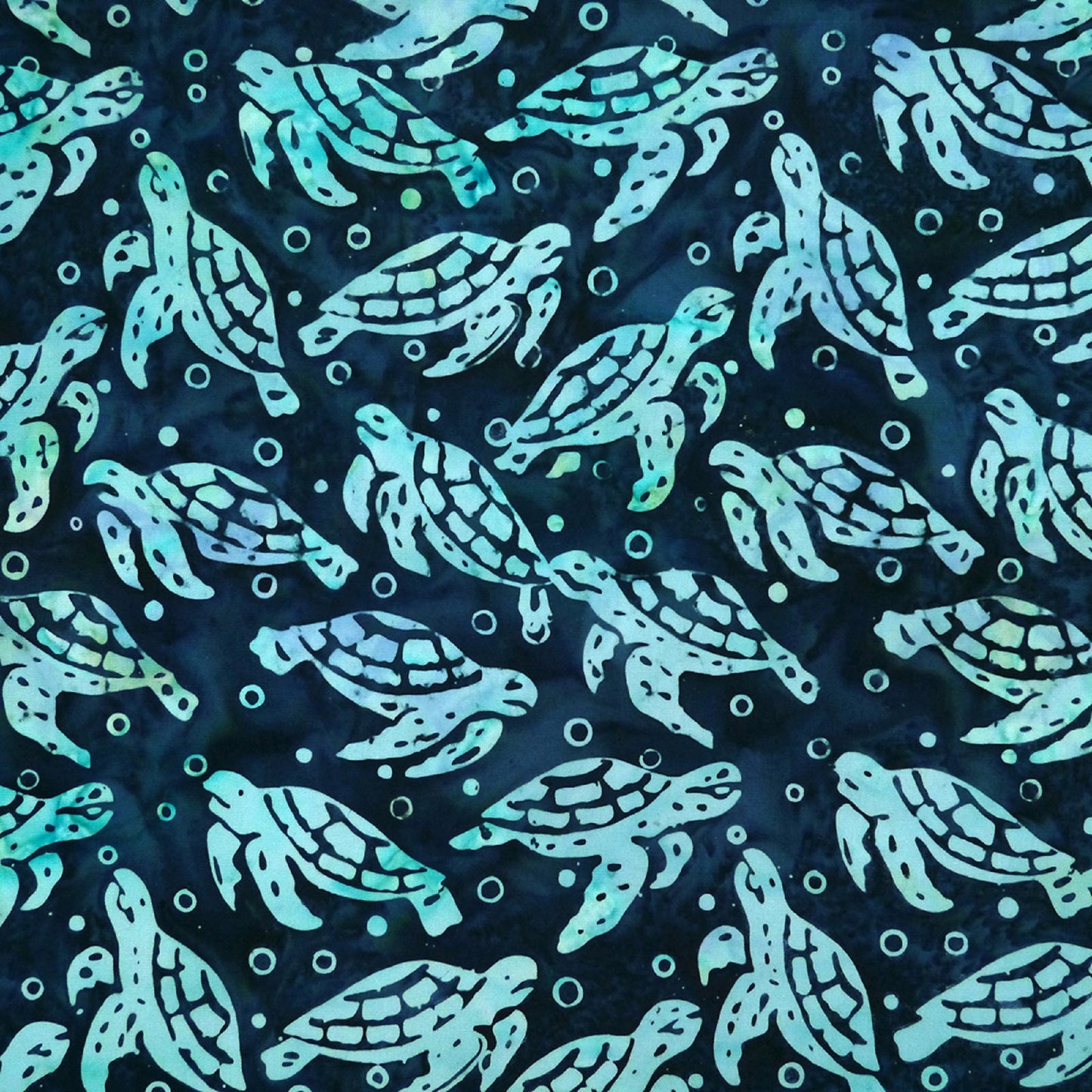 Blue Attol Blue Waters Turtles Batik by Princess Mirah-Parkside Fabrics-BTY