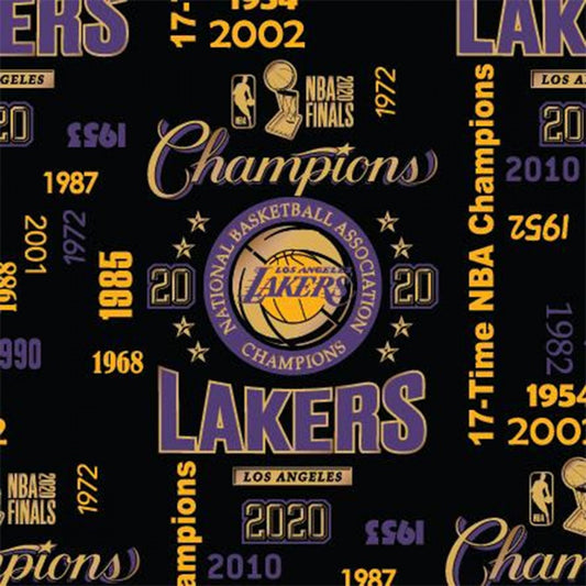 Los Angeles Lakers-2020 Champions-Camelot Fabrics-Fat Quarter