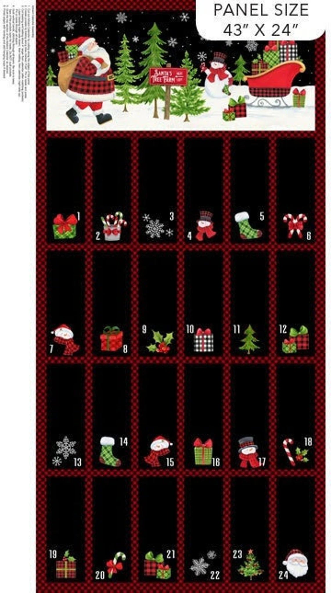 Santa's Tree Farm Advent CalendarNorthcott Fabrics Platinum So n Sews