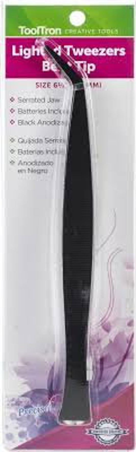 ToolTron Lighted Tweezers w/Bent Tip