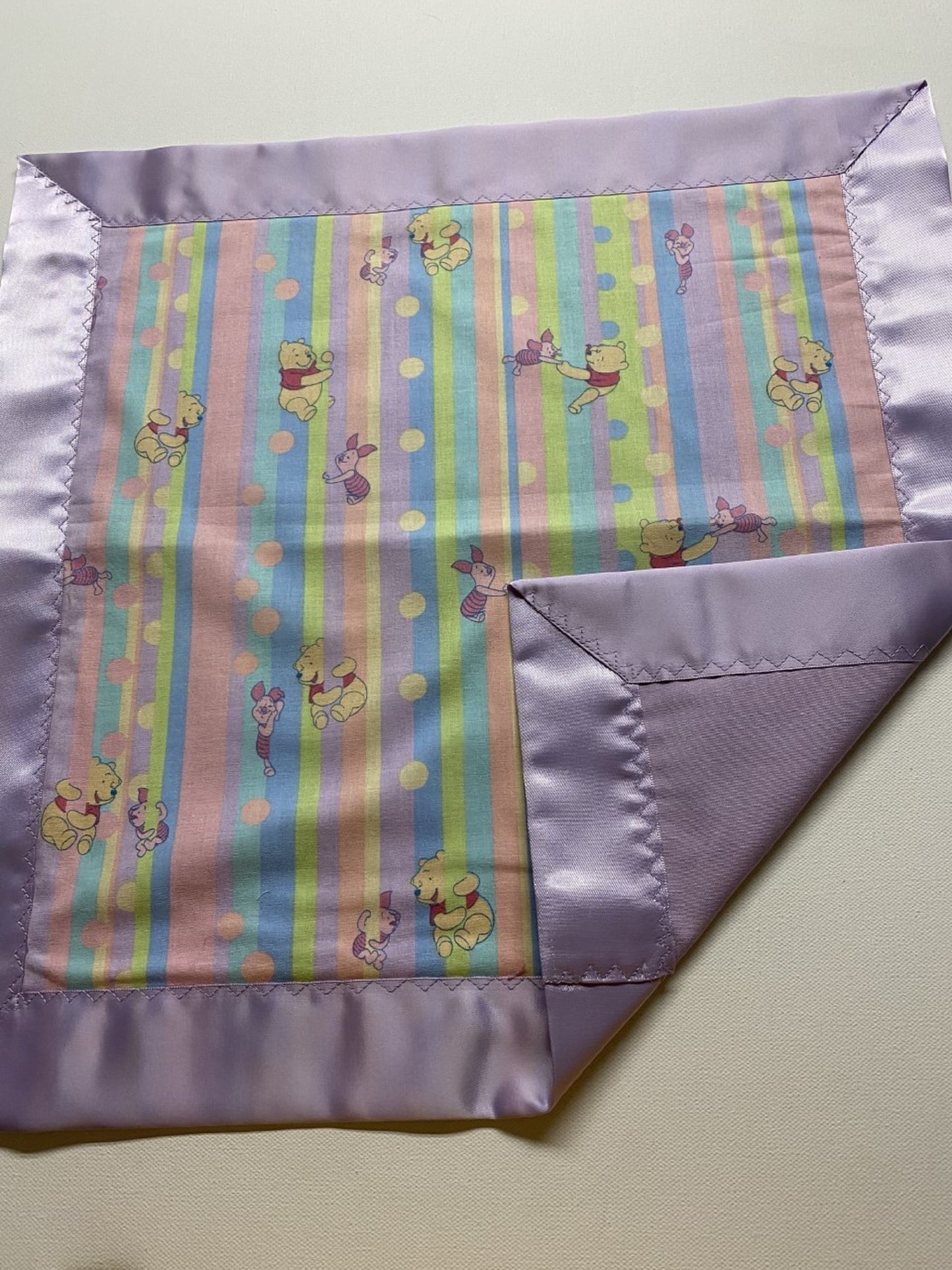 Winnie the Pooh Lovey w/Lavender Binding