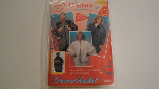 Decco Jacket #4022- Sizes S, M, L by D'ates D'esigns