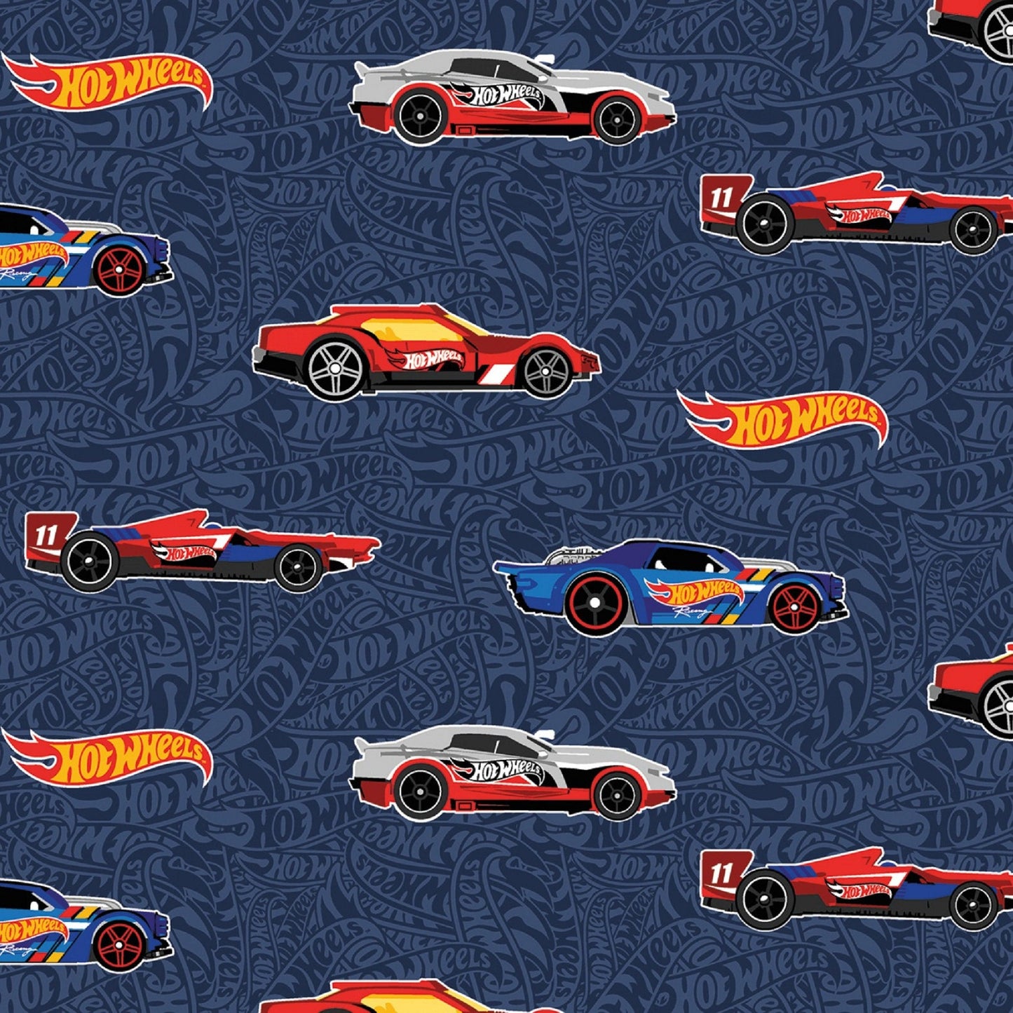 Hot Wheels Cars on Navy B/G-Riley Blake-Fat Quarter